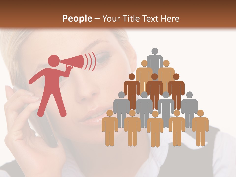 Businesswoman Talking Lifestyle PowerPoint Template