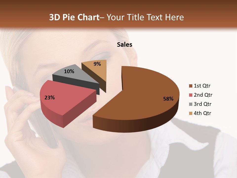 Businesswoman Talking Lifestyle PowerPoint Template