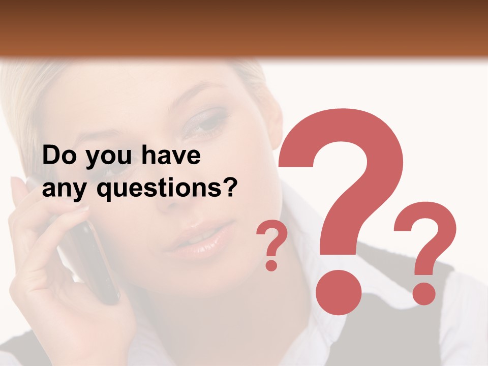 Businesswoman Talking Lifestyle PowerPoint Template