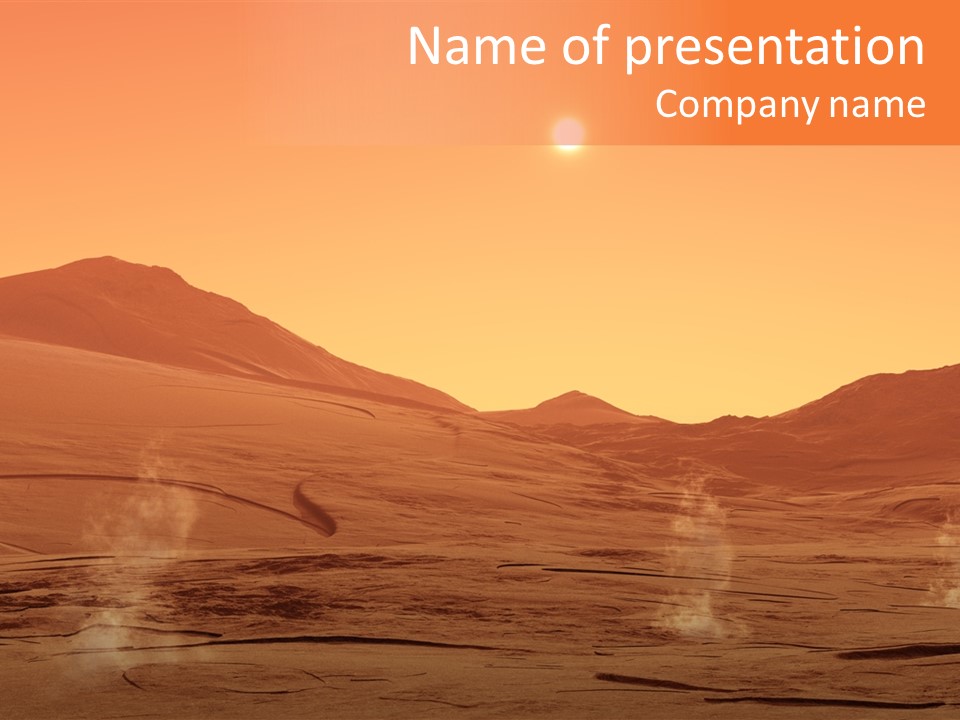 Hill Art Sun PowerPoint Template