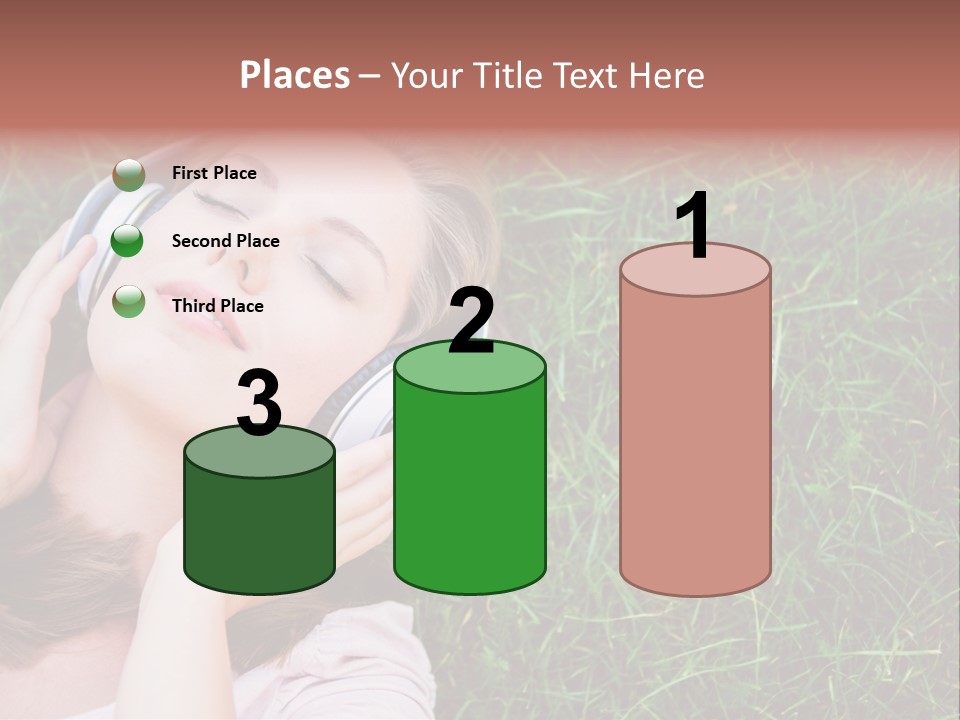 Attractive Tranquil Caucasian PowerPoint Template