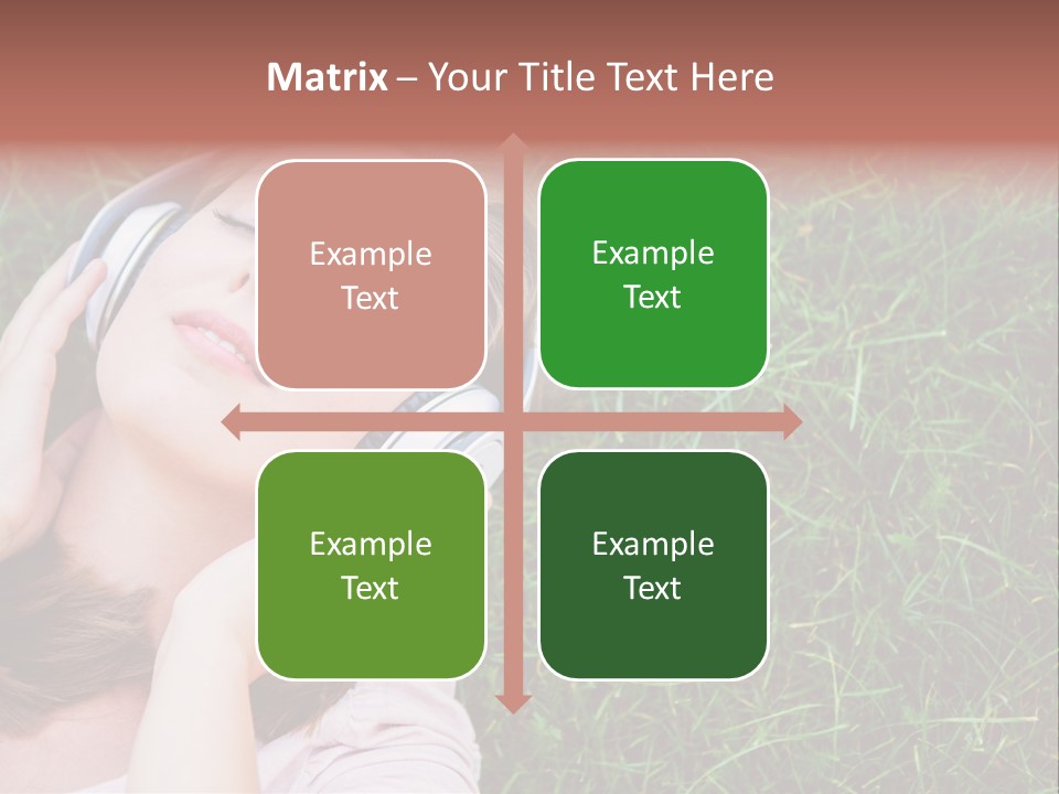 Attractive Tranquil Caucasian PowerPoint Template