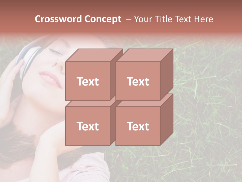 Attractive Tranquil Caucasian PowerPoint Template