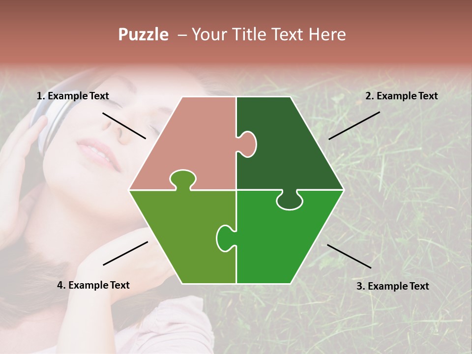 Attractive Tranquil Caucasian PowerPoint Template