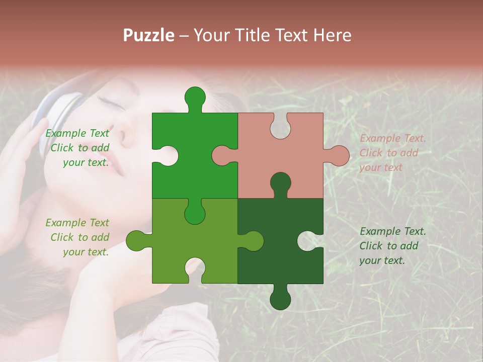 Attractive Tranquil Caucasian PowerPoint Template