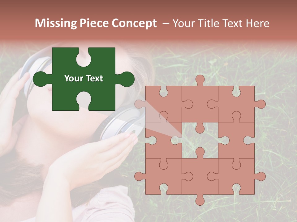 Attractive Tranquil Caucasian PowerPoint Template