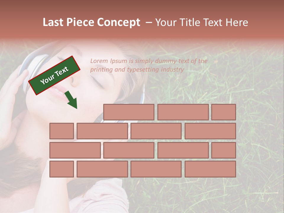 Attractive Tranquil Caucasian PowerPoint Template