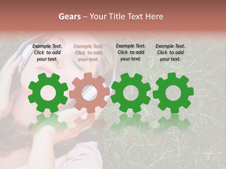 Attractive Tranquil Caucasian PowerPoint Template