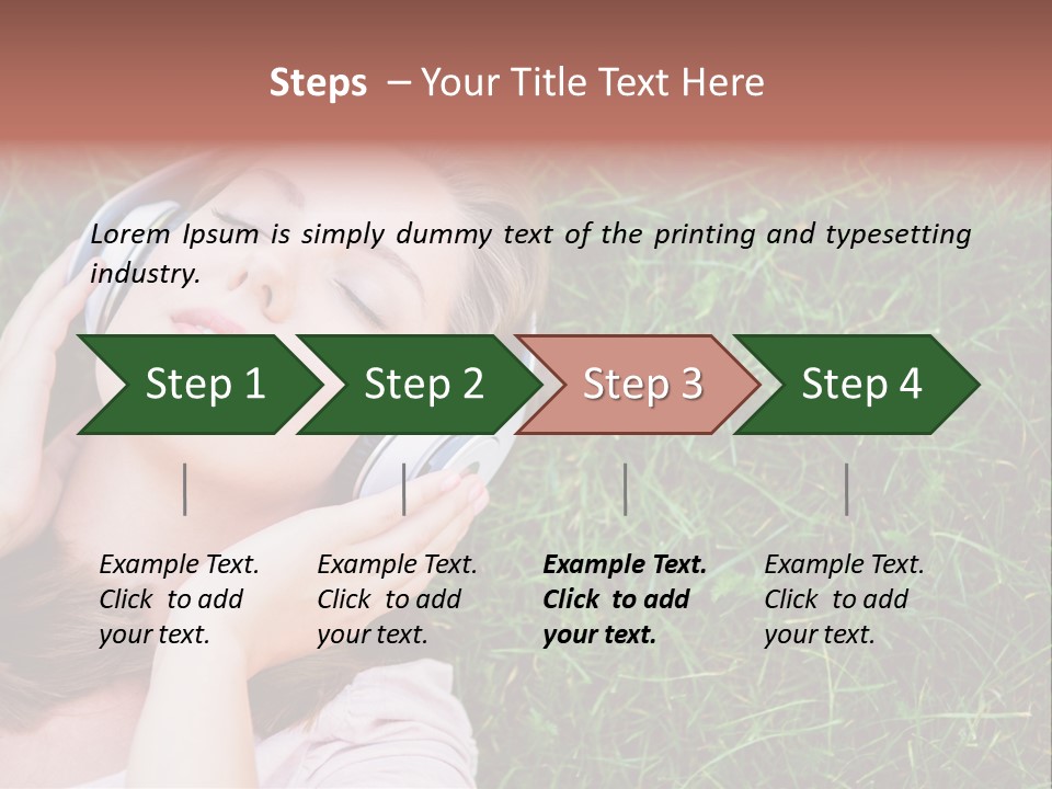 Attractive Tranquil Caucasian PowerPoint Template