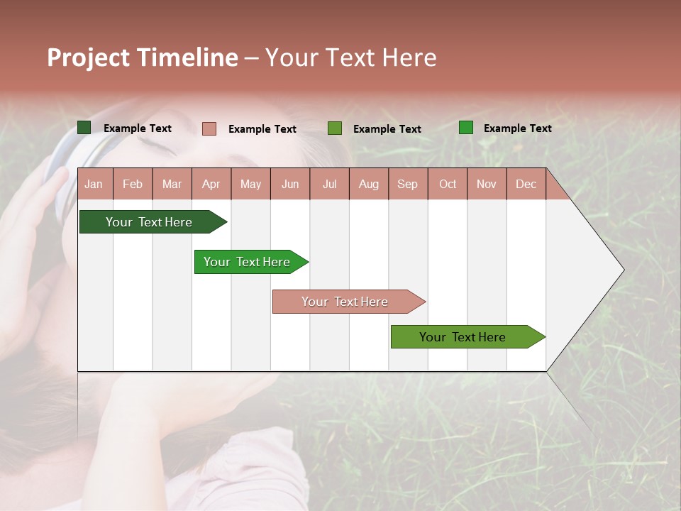 Attractive Tranquil Caucasian PowerPoint Template