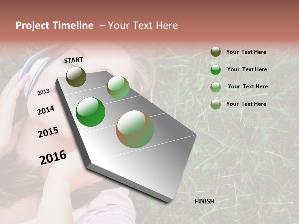 Attractive Tranquil Caucasian PowerPoint Template