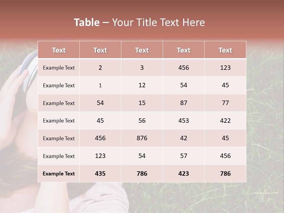 Attractive Tranquil Caucasian PowerPoint Template