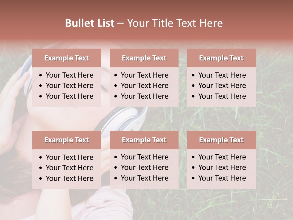 Attractive Tranquil Caucasian PowerPoint Template