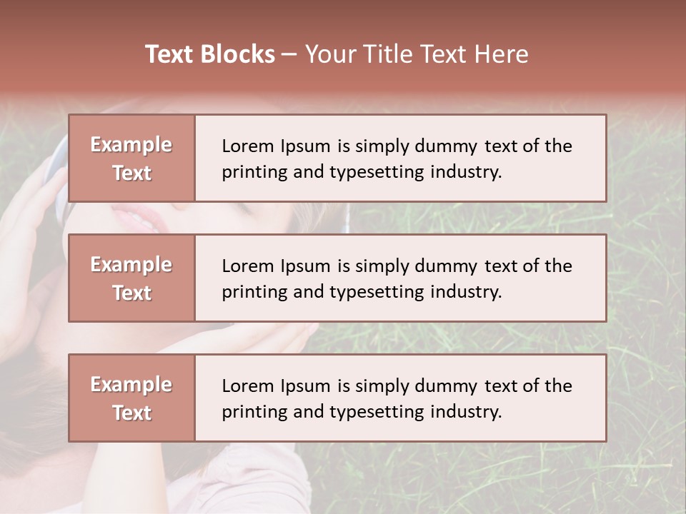 Attractive Tranquil Caucasian PowerPoint Template