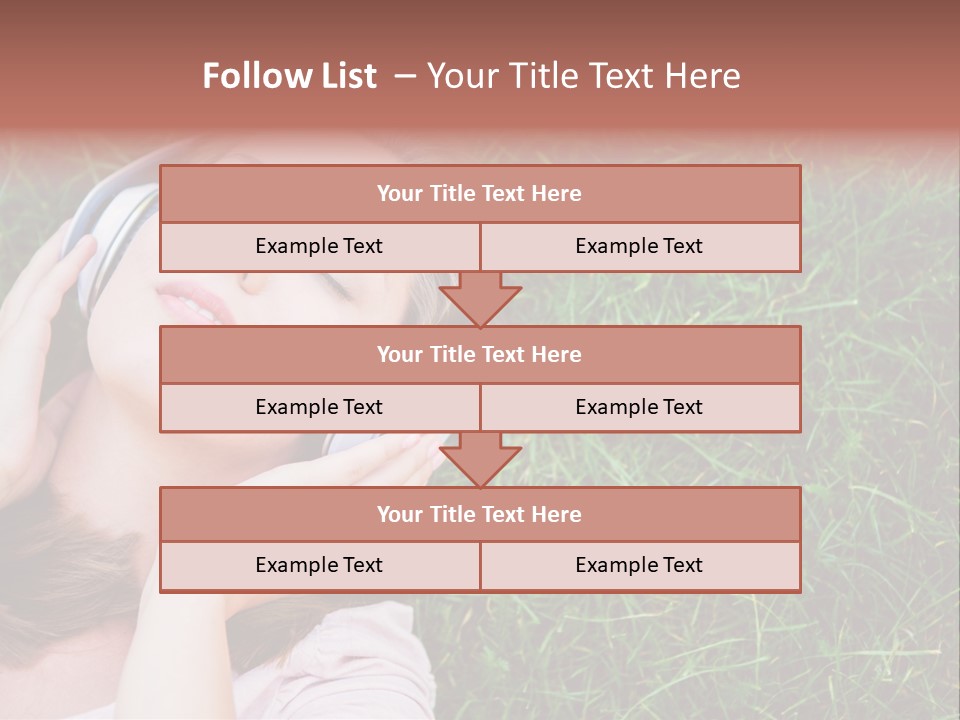 Attractive Tranquil Caucasian PowerPoint Template