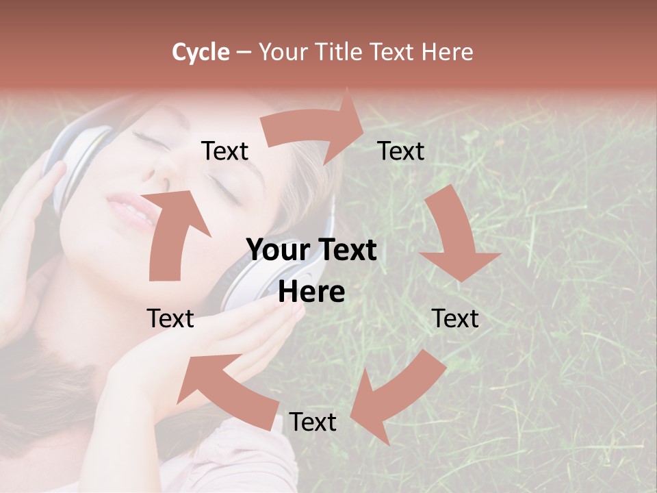 Attractive Tranquil Caucasian PowerPoint Template