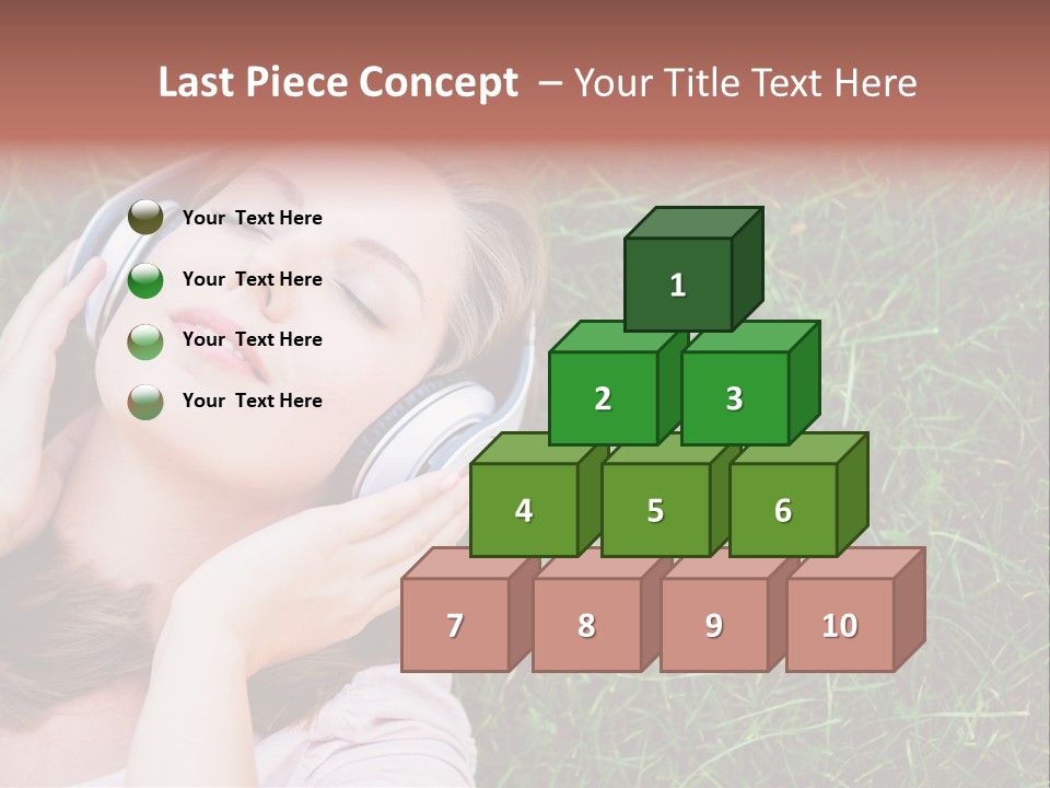 Attractive Tranquil Caucasian PowerPoint Template