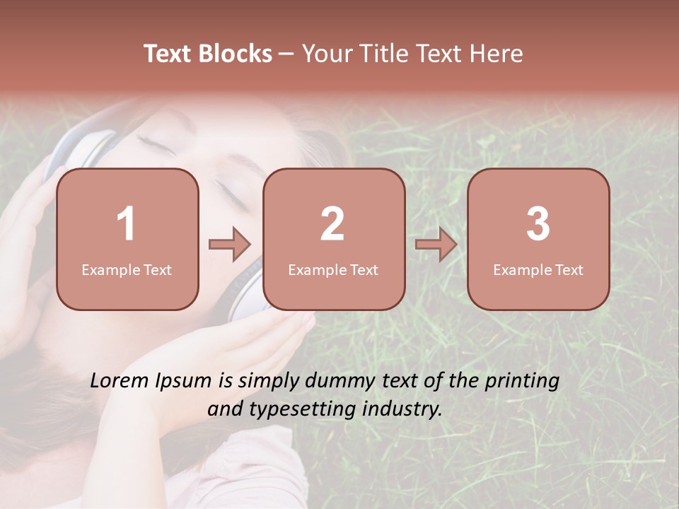 Attractive Tranquil Caucasian PowerPoint Template