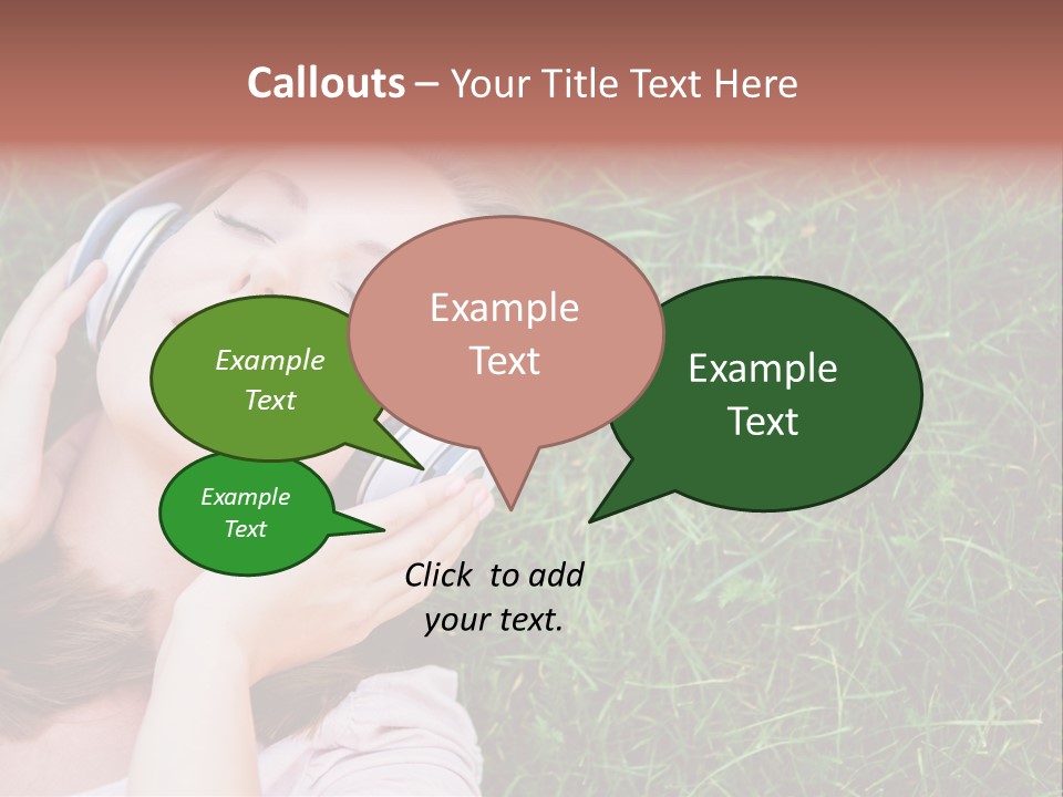 Attractive Tranquil Caucasian PowerPoint Template