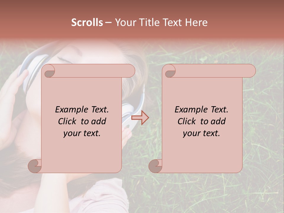 Attractive Tranquil Caucasian PowerPoint Template