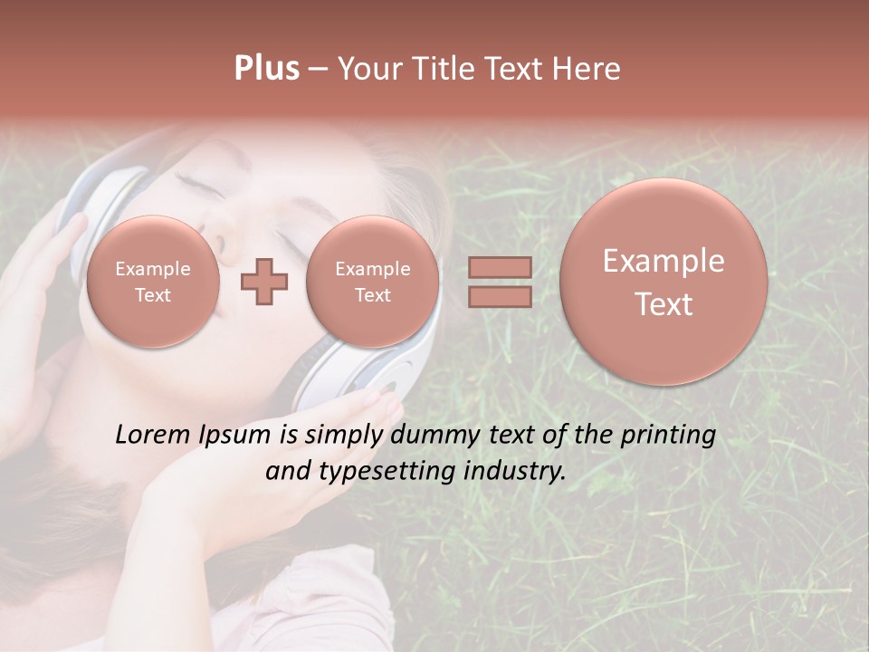 Attractive Tranquil Caucasian PowerPoint Template