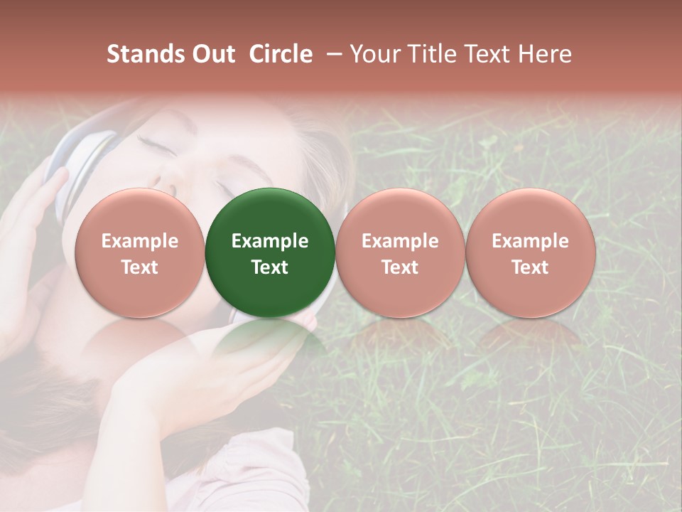 Attractive Tranquil Caucasian PowerPoint Template