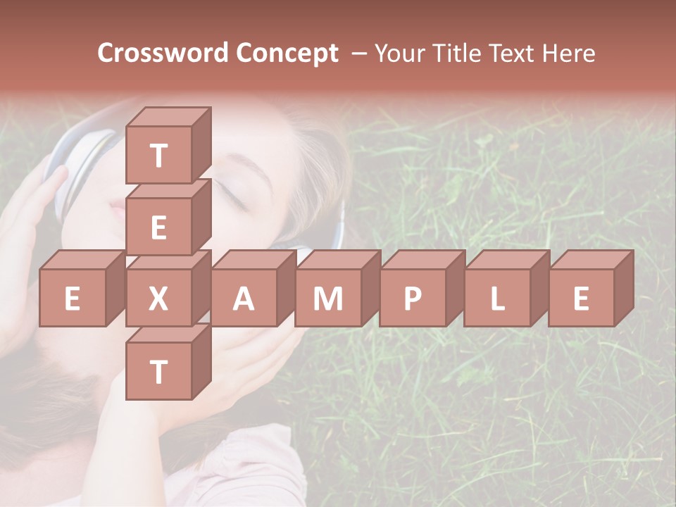 Attractive Tranquil Caucasian PowerPoint Template