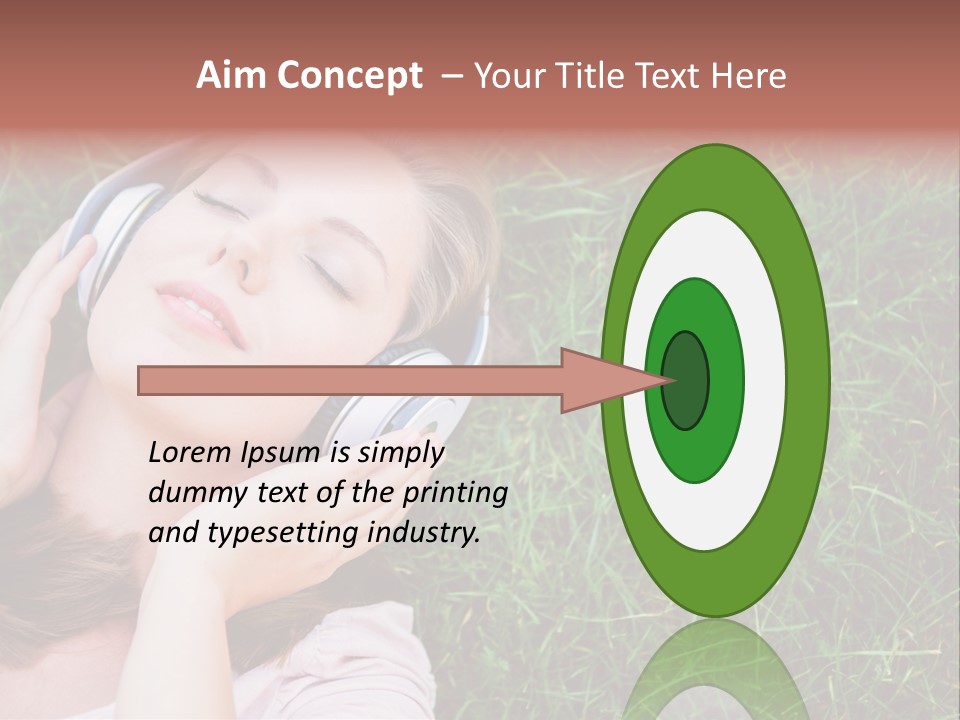 Attractive Tranquil Caucasian PowerPoint Template