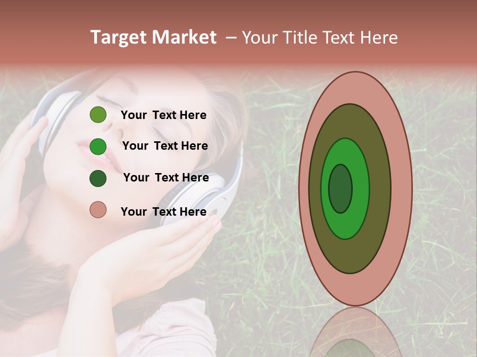 Attractive Tranquil Caucasian PowerPoint Template