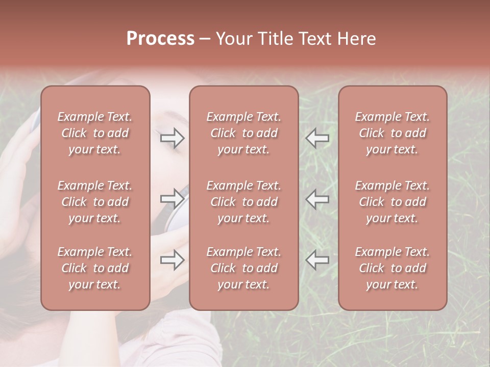 Attractive Tranquil Caucasian PowerPoint Template