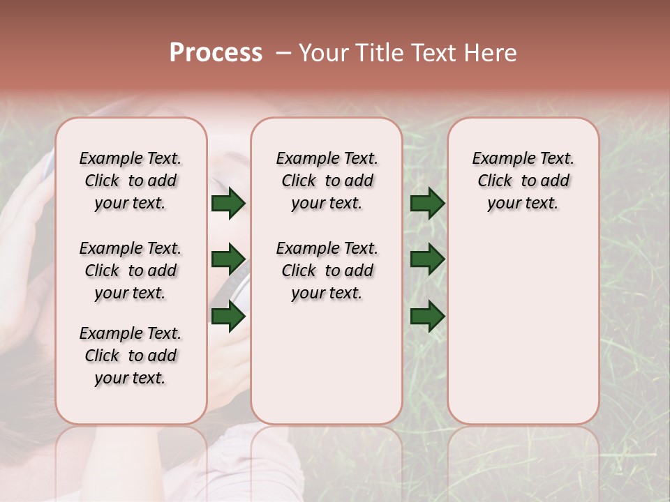 Attractive Tranquil Caucasian PowerPoint Template