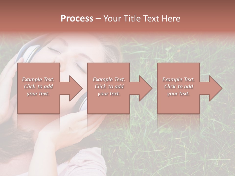 Attractive Tranquil Caucasian PowerPoint Template