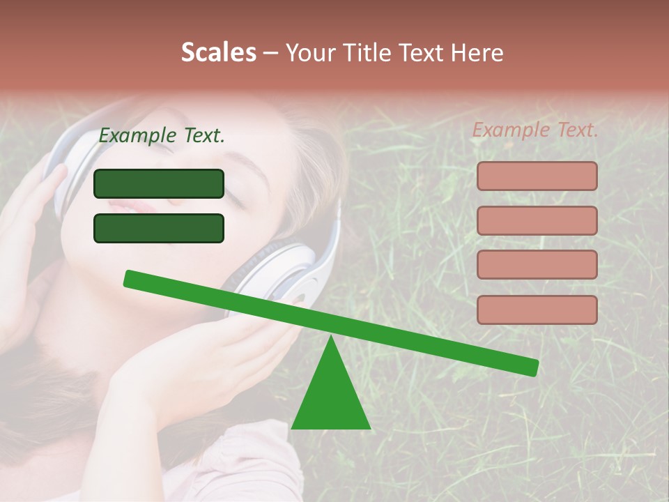 Attractive Tranquil Caucasian PowerPoint Template