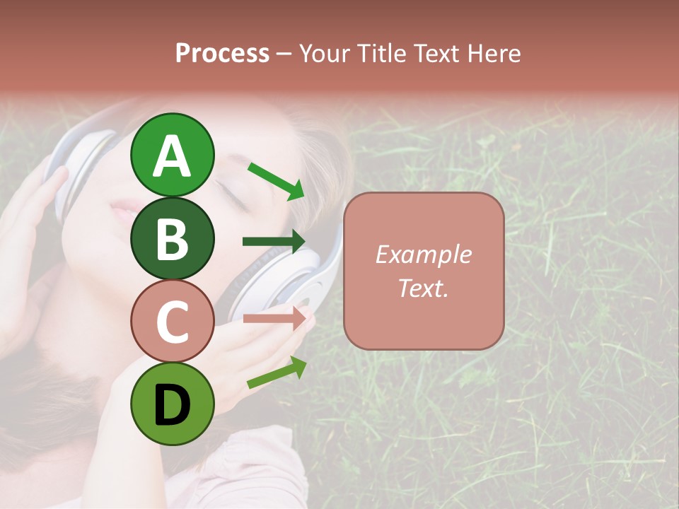 Attractive Tranquil Caucasian PowerPoint Template