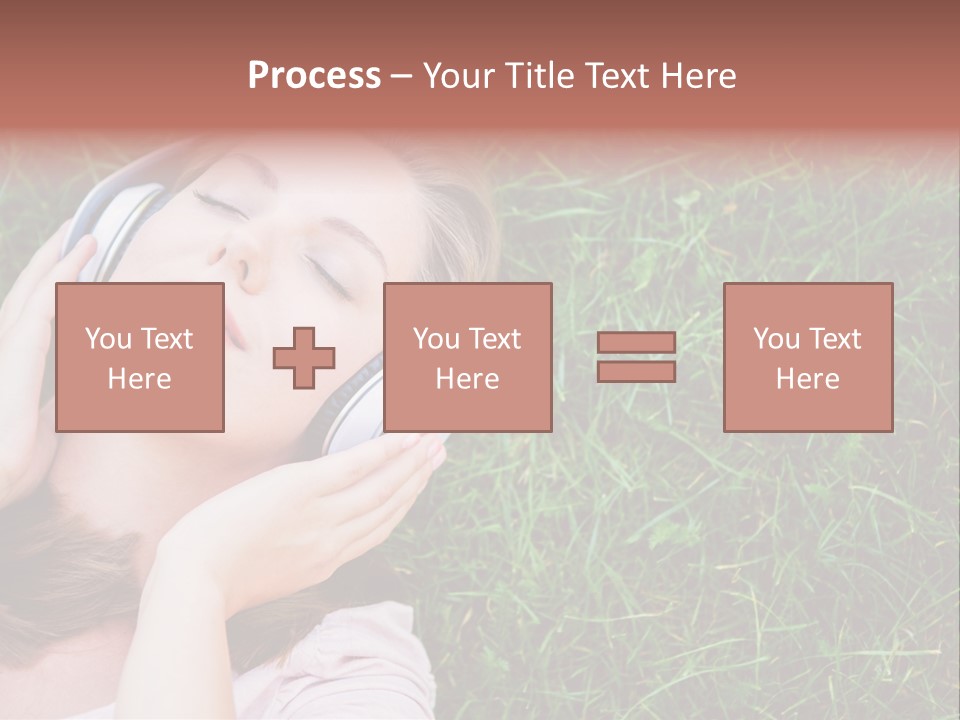 Attractive Tranquil Caucasian PowerPoint Template