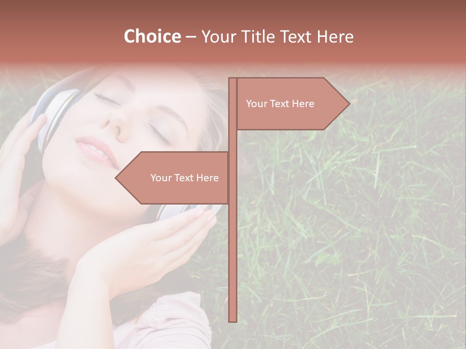 Attractive Tranquil Caucasian PowerPoint Template