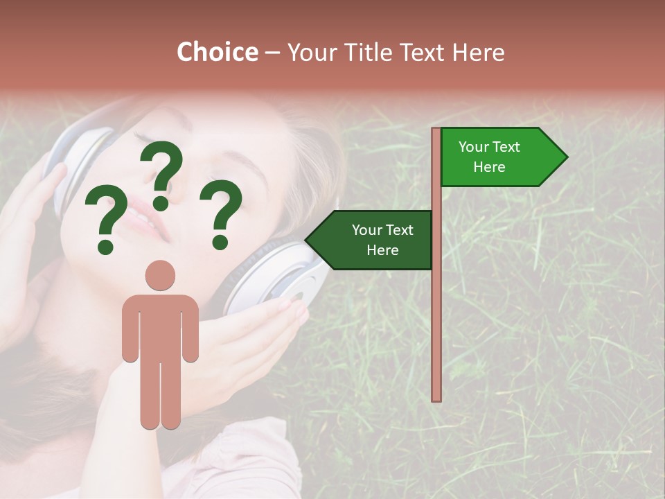 Attractive Tranquil Caucasian PowerPoint Template