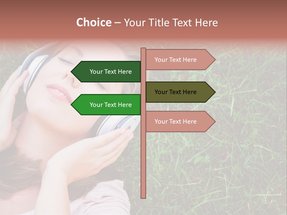 Attractive Tranquil Caucasian PowerPoint Template