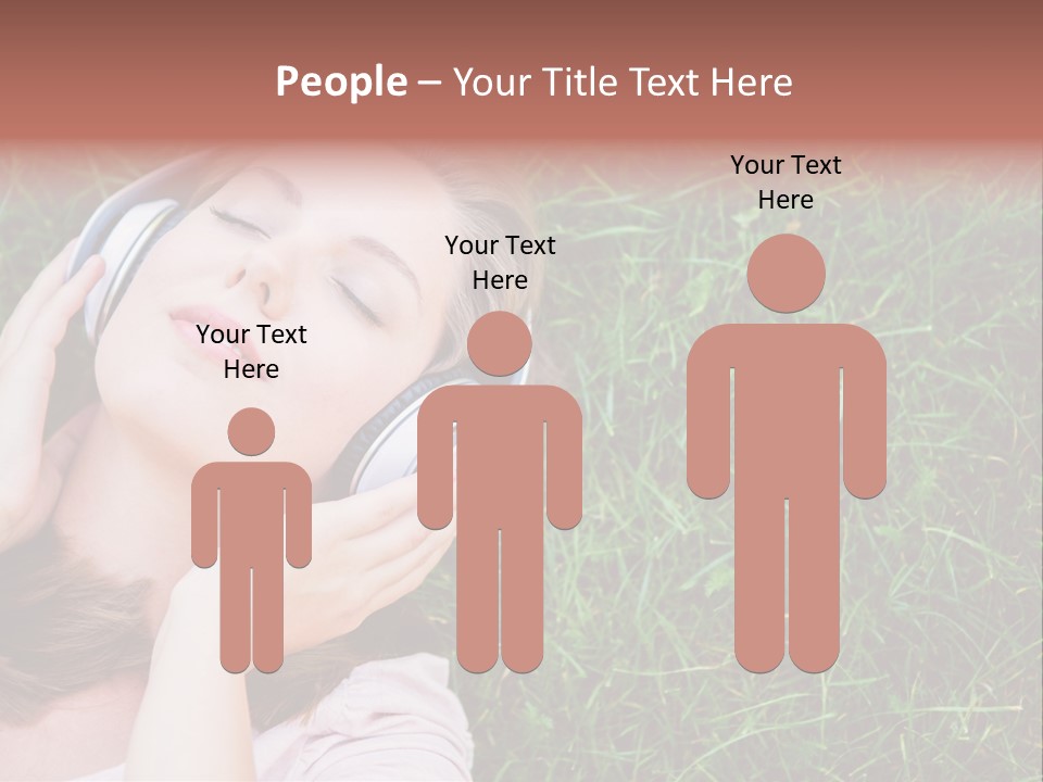 Attractive Tranquil Caucasian PowerPoint Template