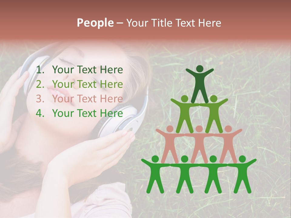 Attractive Tranquil Caucasian PowerPoint Template