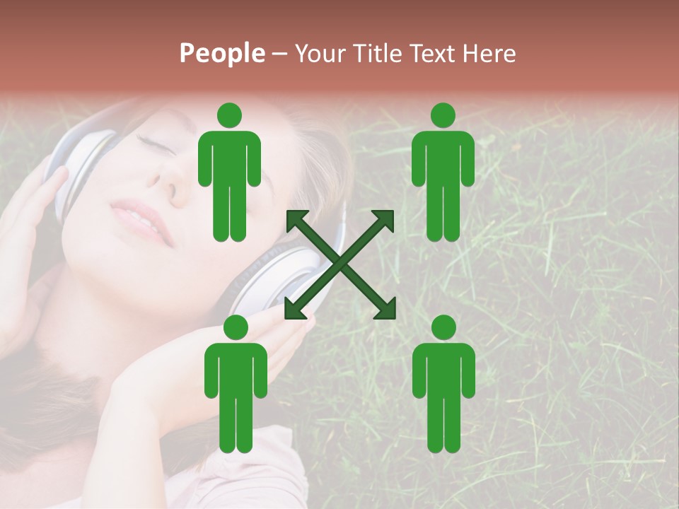 Attractive Tranquil Caucasian PowerPoint Template