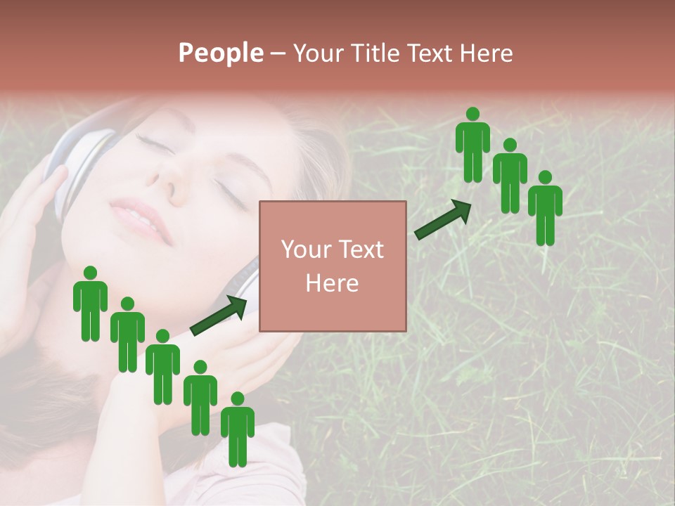 Attractive Tranquil Caucasian PowerPoint Template