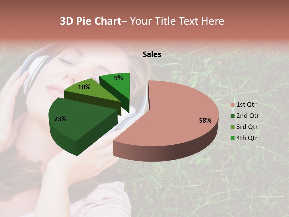 Attractive Tranquil Caucasian PowerPoint Template