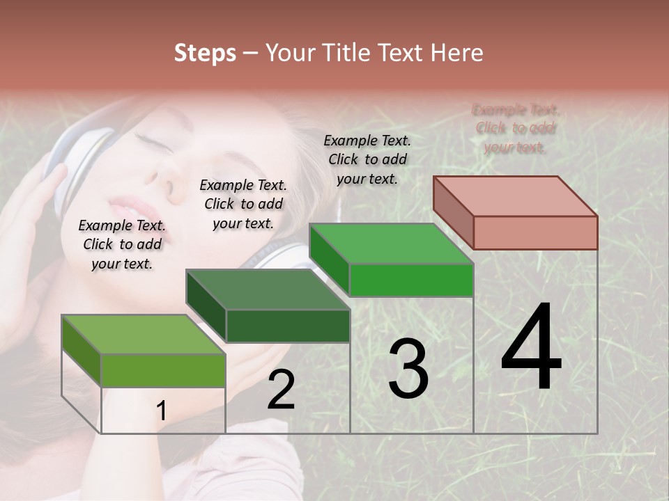 Attractive Tranquil Caucasian PowerPoint Template