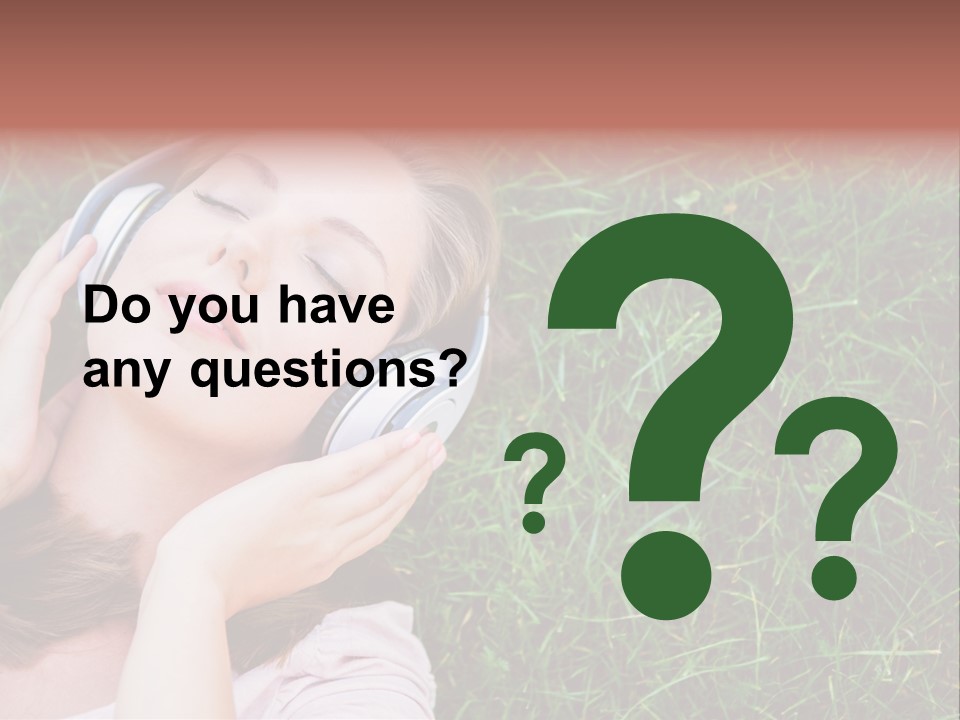 Attractive Tranquil Caucasian PowerPoint Template