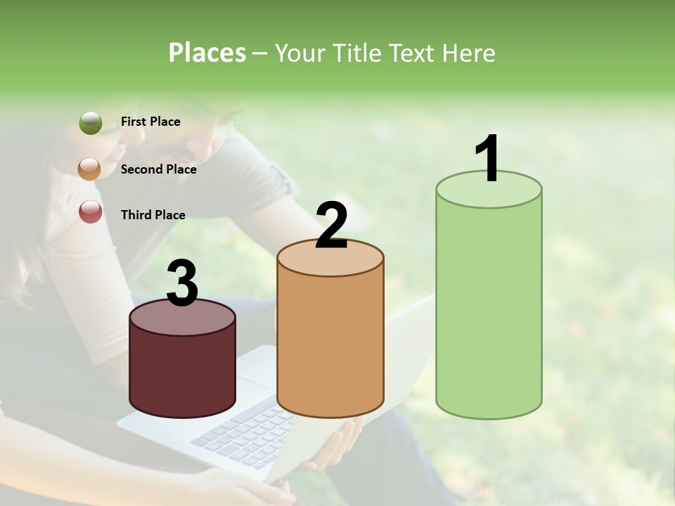 Caucasian Young Outdoors PowerPoint Template