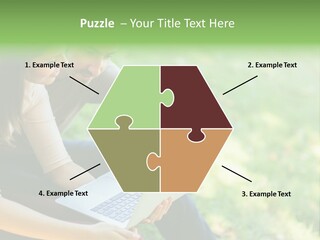Caucasian Young Outdoors PowerPoint Template
