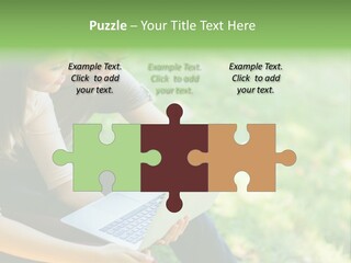 Caucasian Young Outdoors PowerPoint Template