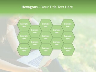 Caucasian Young Outdoors PowerPoint Template
