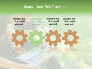 Caucasian Young Outdoors PowerPoint Template